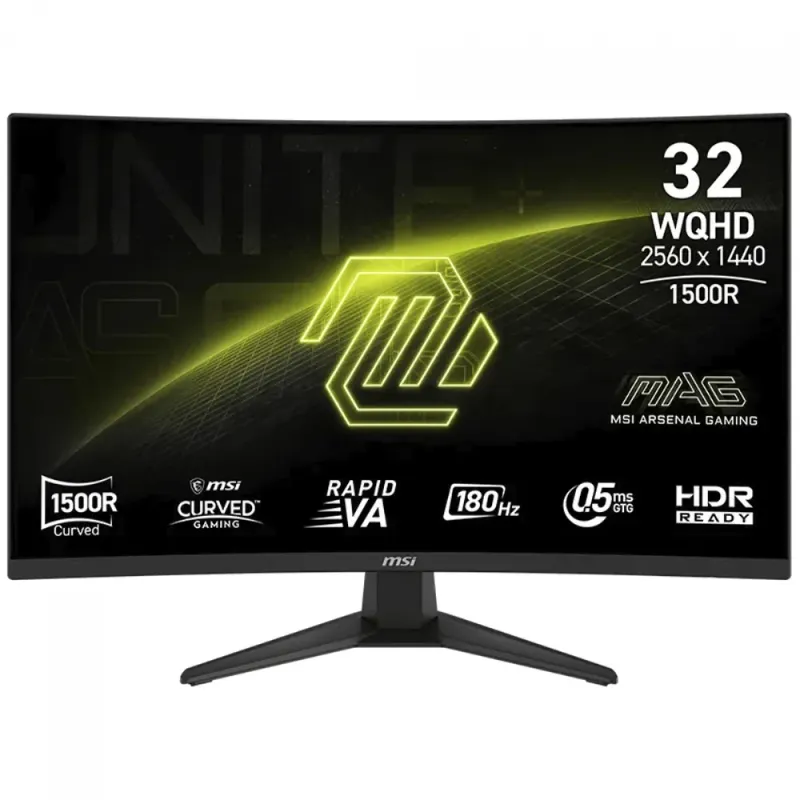 MONITOR 31.5" LED CURVO MAG 321CQF E18 LED WQHD 180HZ 9S6-3DE04T-004 MSI